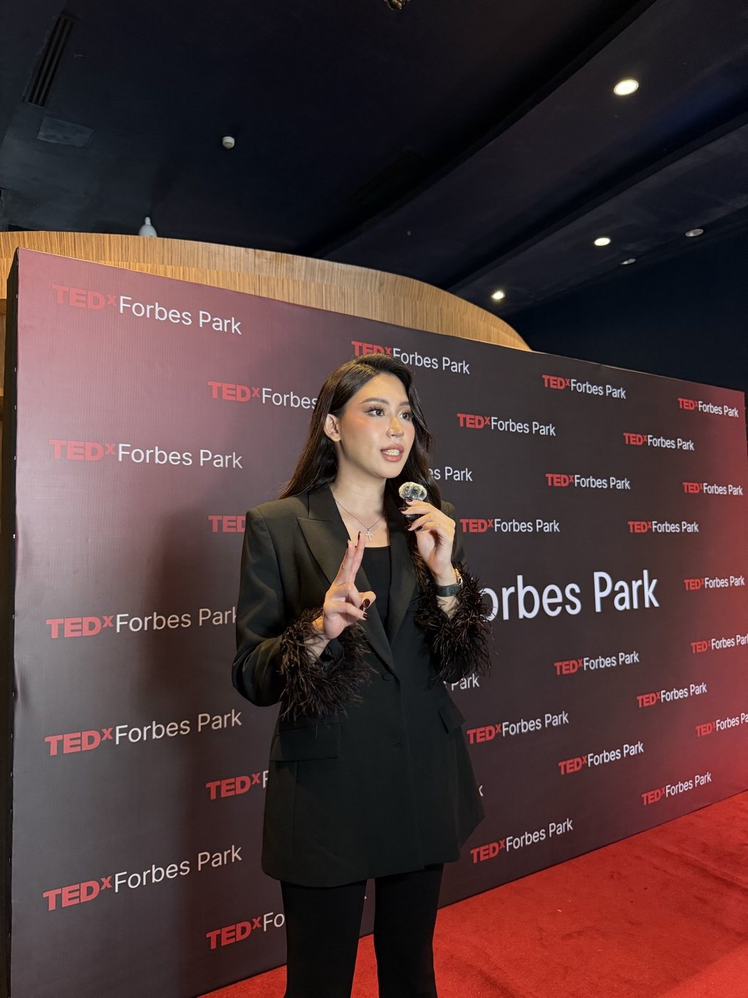 Jazmine de Luna speaking at TEDx Forbes Park
